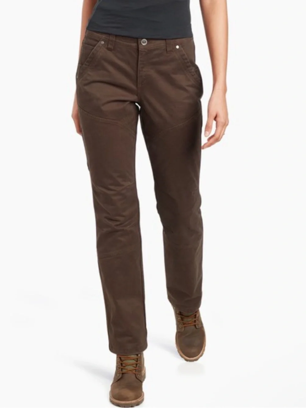 KUHL Ryder Workwear Slim Straight Pants in Chocolate Brown Size 6 REG — NWOT